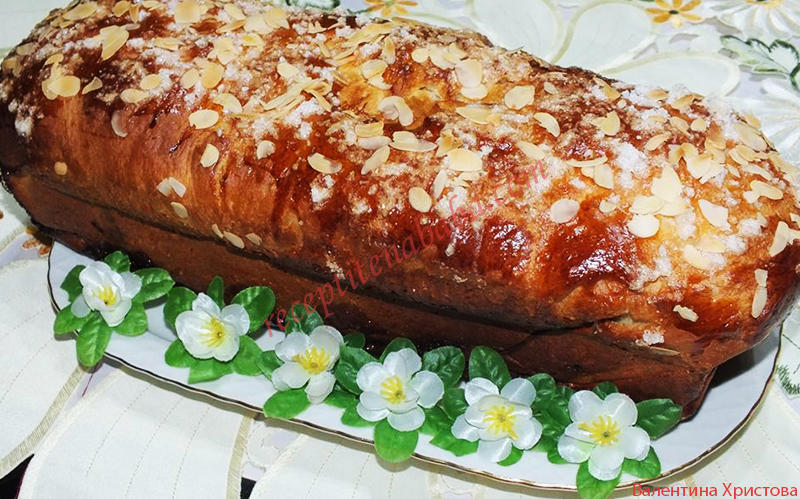 Козуначено руло с нутела и орехи