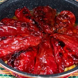 Пълнени сухи чушки с боб за Бъдни вечер